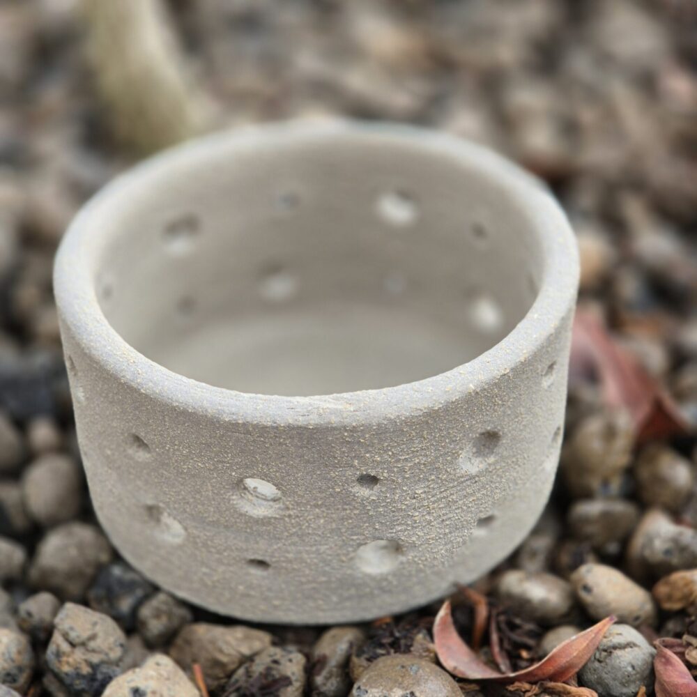photophore grès gris par lp ceramique