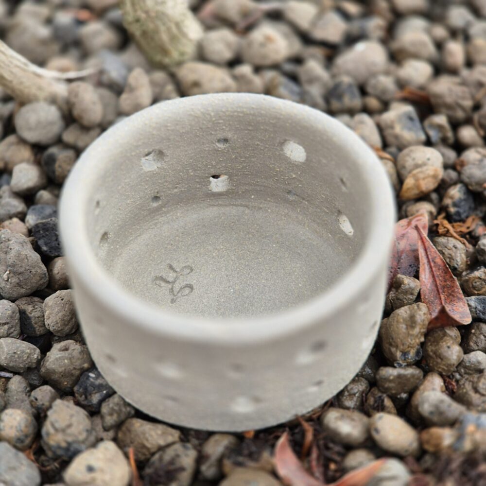photophore grès gris par lp ceramique