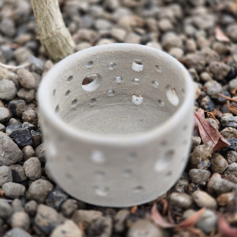 photophore grès gris par lp ceramique