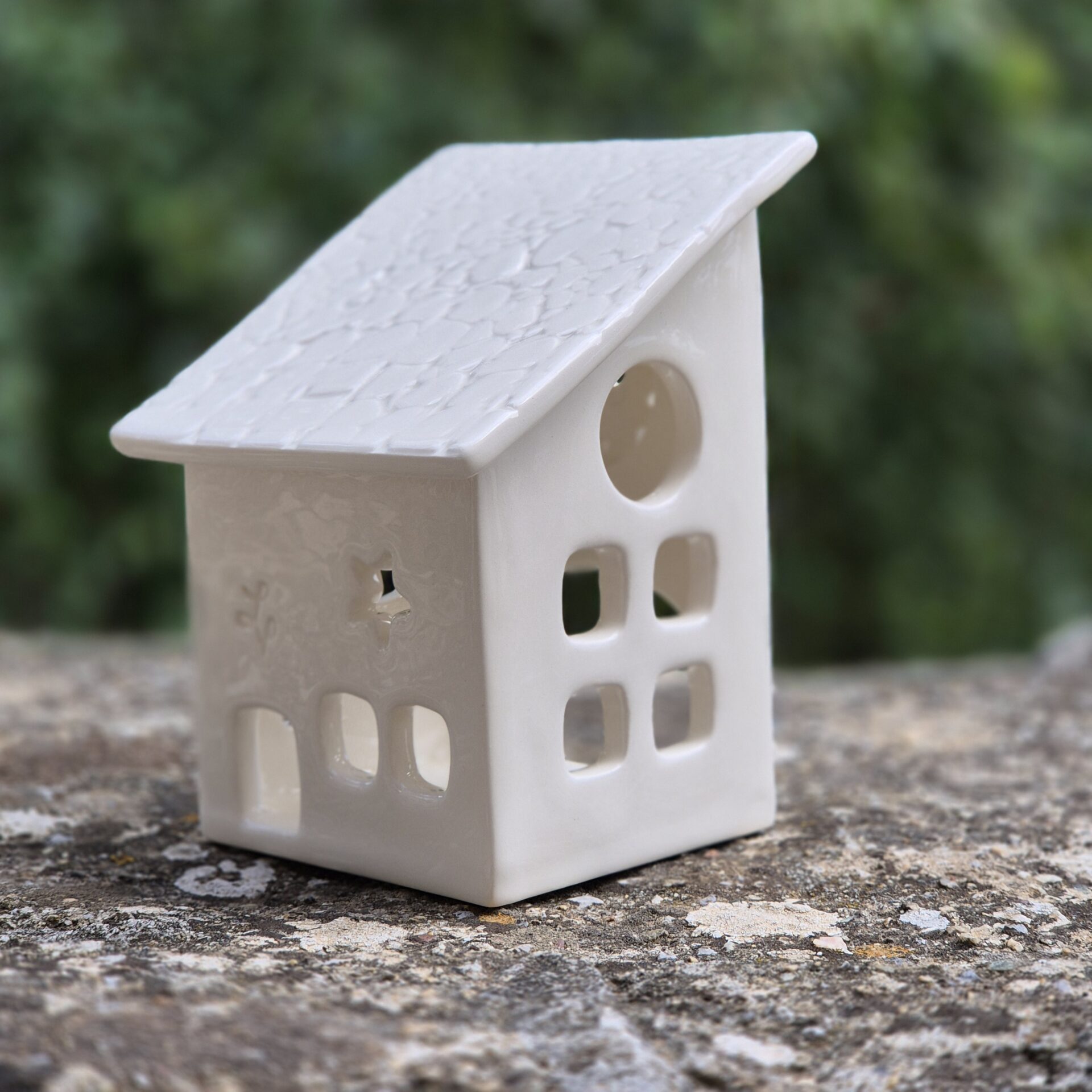 Maison en céramique pour bougie chauffe plat