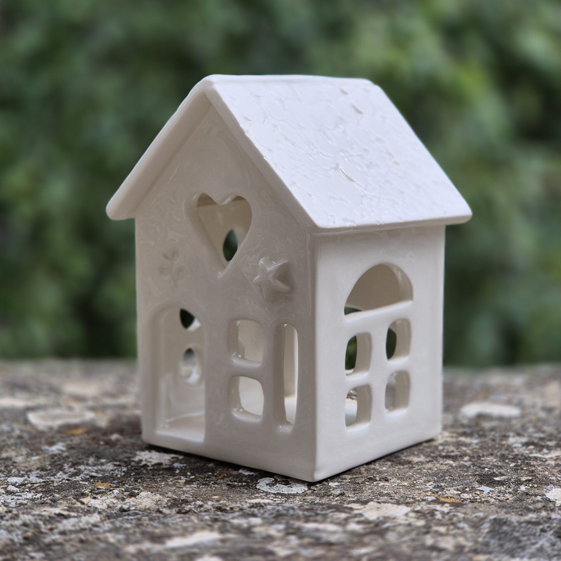 Photophore maison blanche ambiance douce