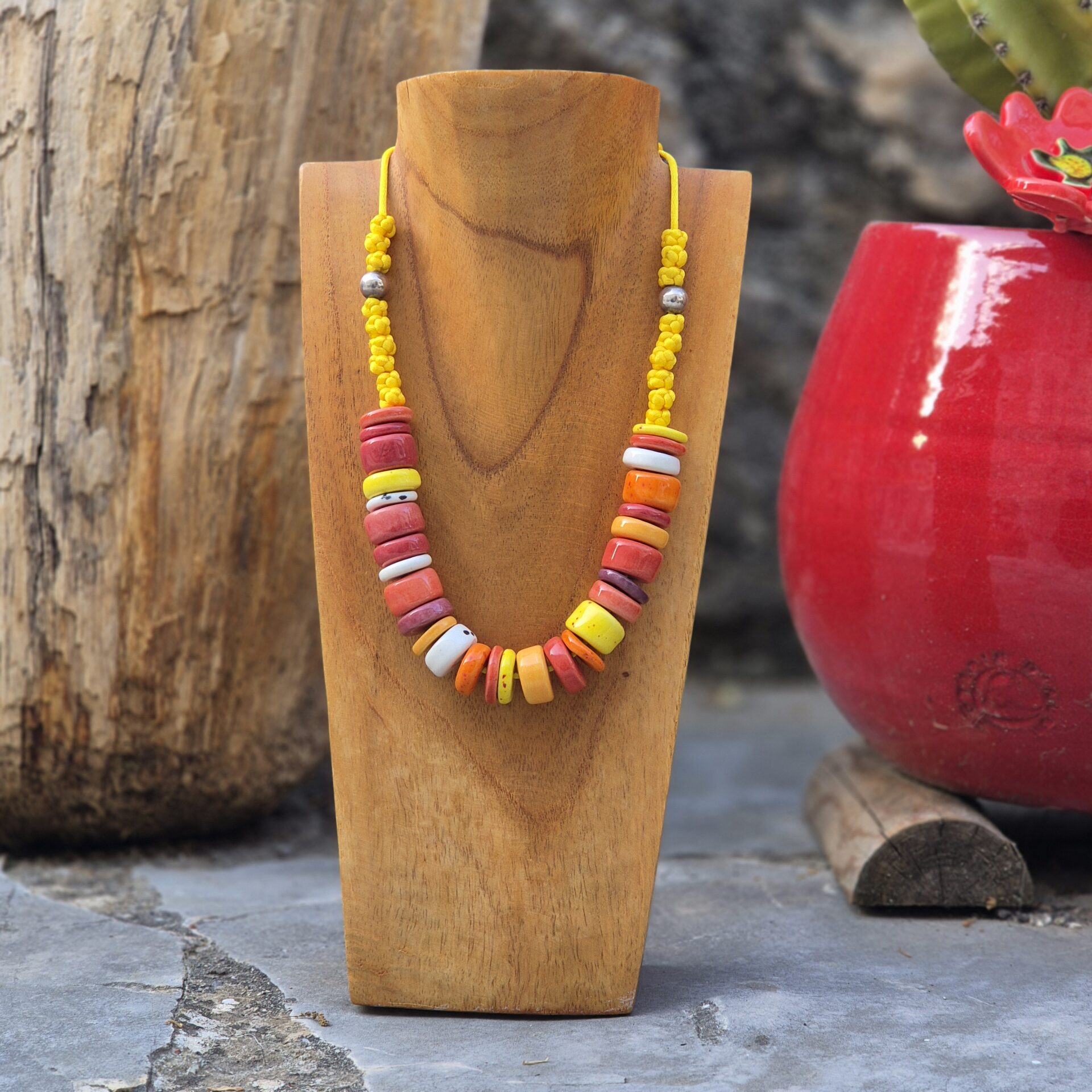 Collier céramique et argent collioure tutti frutti